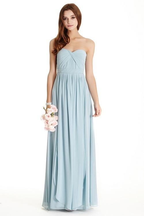 Image of Aspeed Design - Strapless Ruched Sweetheart A-line Evening Dress