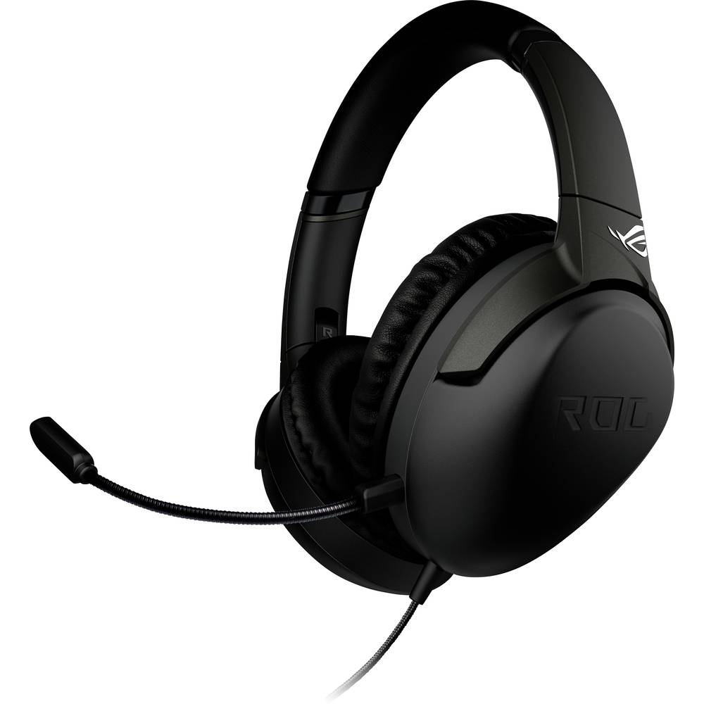 Image of Asus ROG Strix Go Gaming Over-ear headset Corded (1075100) Stereo Black Microphone noise cancelling Noise cancelling