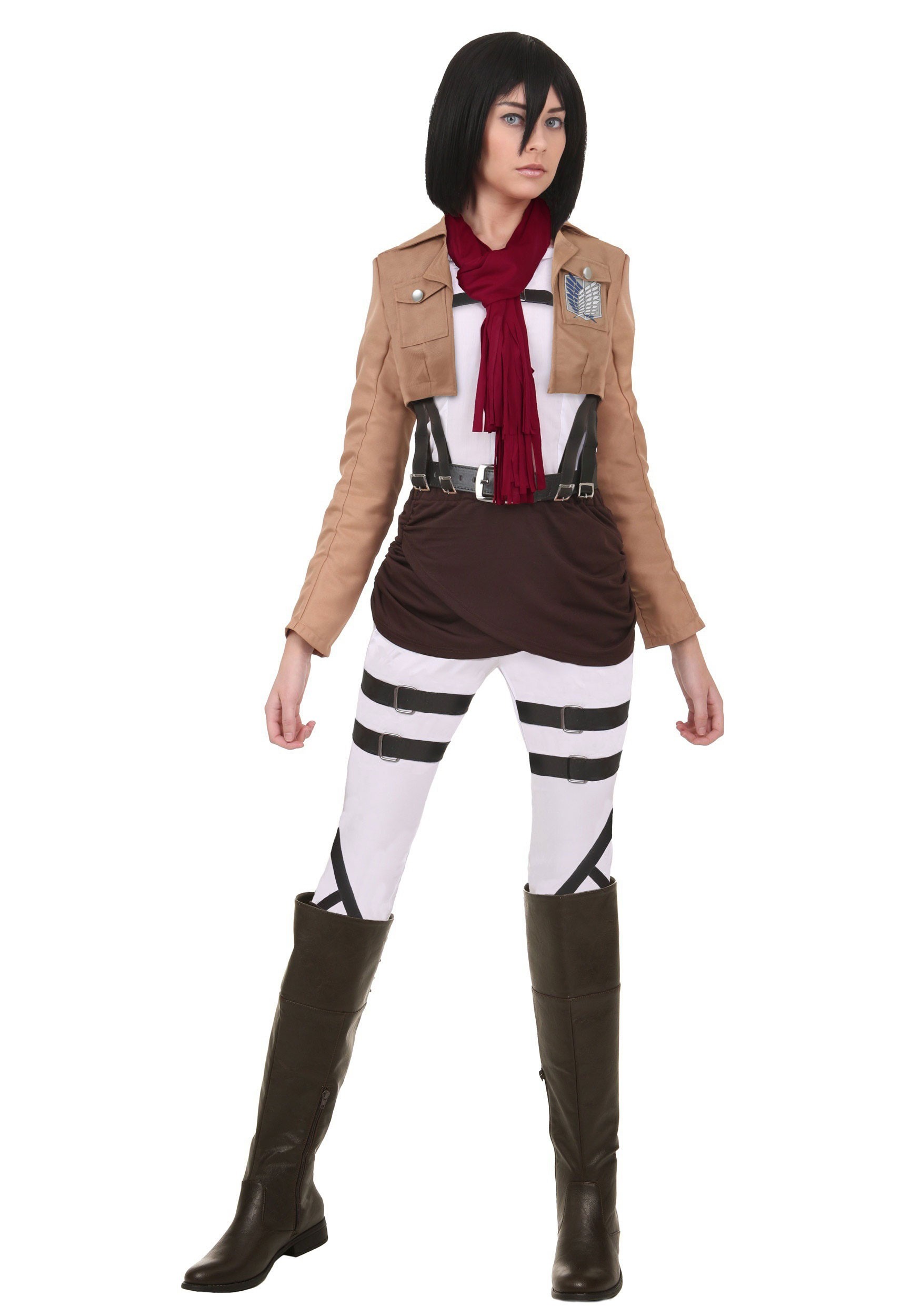 Image of Attack on Titan Mikasa Costume | Adult Anime Cosplay ID FUN2270AD-XS
