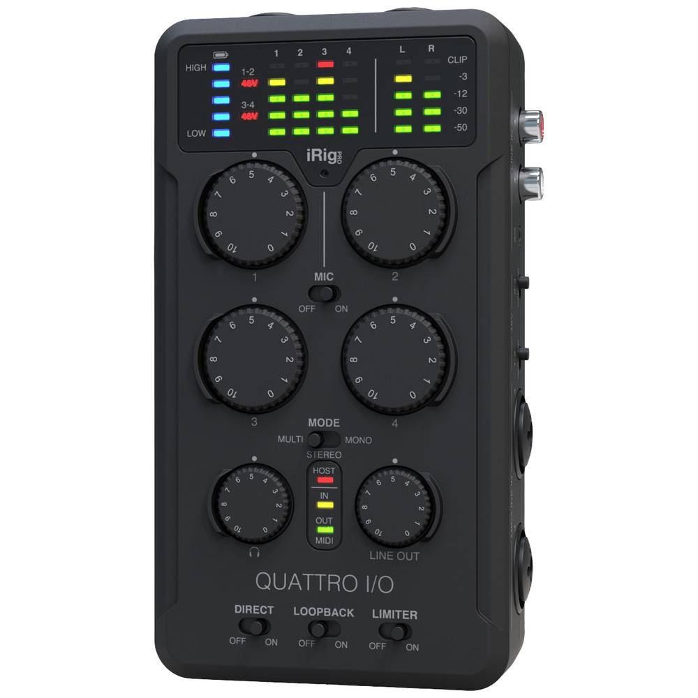 Image of Audio interface IK Multimedia iRig Pro Quattro I/O Monitor controlling