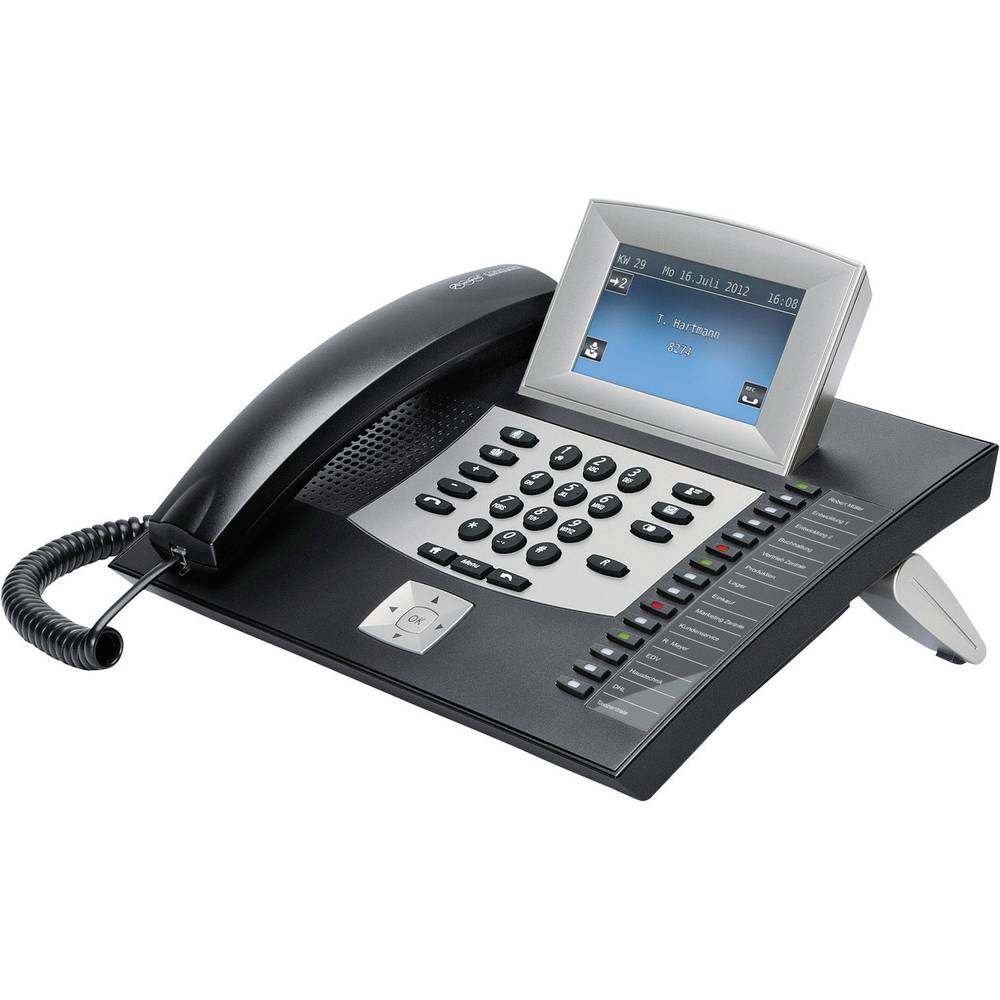 Image of Auerswald COMfortel 2600 PBX ISDN Answerphone Headset connection Touch display Black Silver