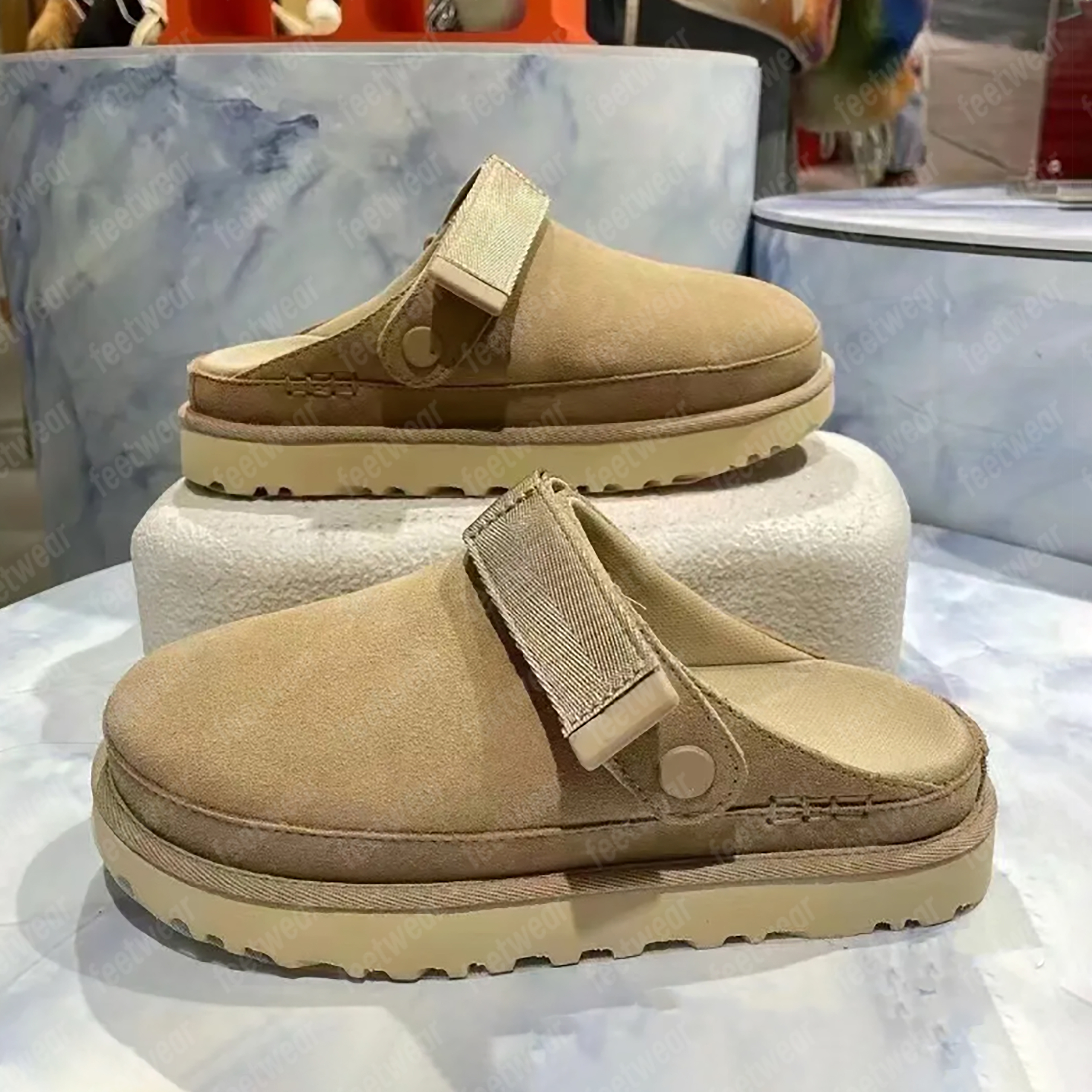Image of Australia Tazz Slippers Goldencoast Clog Tasman Suede Shearling platform snow boots Classic ultra mini boot mens womens winter Ankle booties
