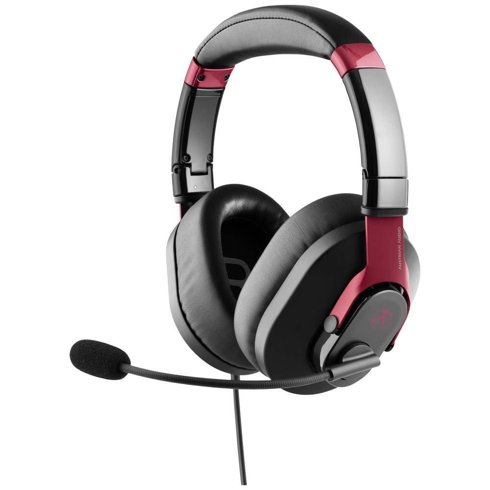 Image of Austrian Audio PG16 Gaming Over-ear headset Corded (1075100) 71 Surround Black Microphone mute