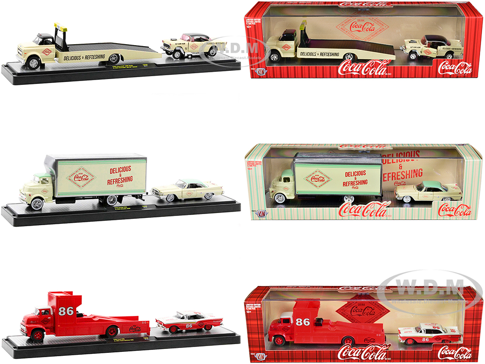 Image of Auto Haulers "Coca-Cola" Set of 3 pieces Release 20 Limited Edition to 8400 pieces Worldwide 1/64 Diecast Models by M2 Machines