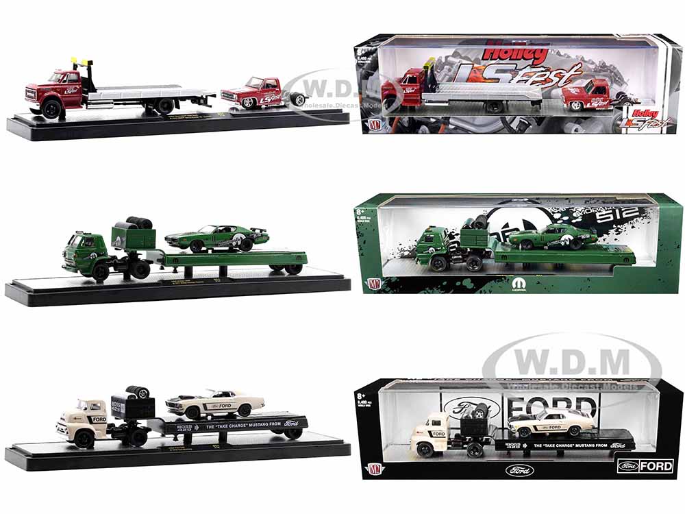 Image of Auto Haulers Set of 3 Trucks Release 51 Limited Edition to 8400 pieces Worldwide 1/64 Diecast Model Cars by M2 Machines