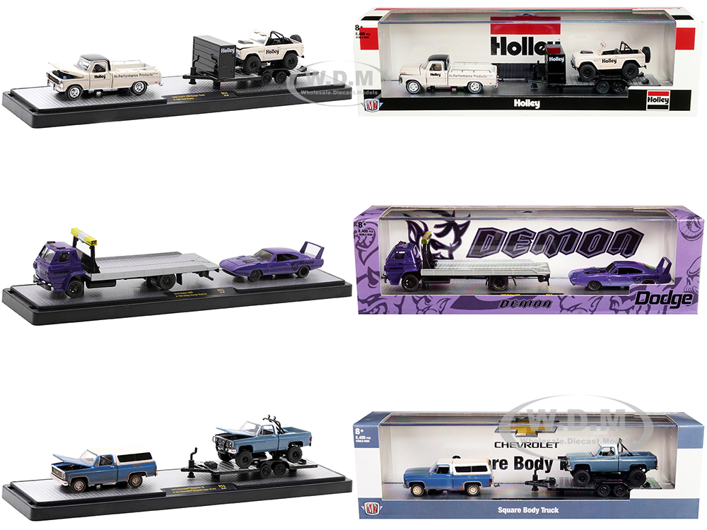 Image of Auto Haulers Set of 3 Trucks Release 53 Limited Edition to 8400 pieces Worldwide 1/64 Diecast Model Cars by M2 Machines