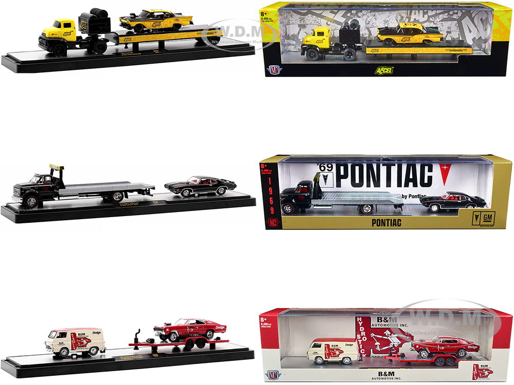 Image of Auto Haulers Set of 3 Trucks Release 59 Limited Edition to 8400 pieces Worldwide 1/64 Diecast Model Cars by M2 Machines