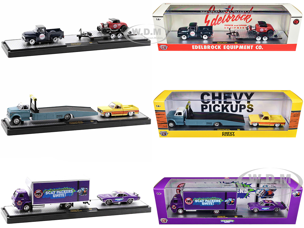 Image of Auto Haulers Set of 3 Trucks Release 64 Limited Edition to 8400 pieces Worldwide 1/64 Diecast Model Cars by M2 Machines