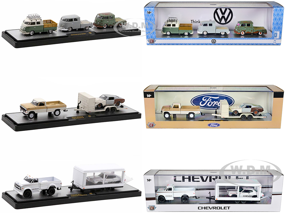 Image of Auto Haulers Set of 3 Trucks Release 65 Limited Edition to 9000 pieces Worldwide 1/64 Diecast Models by M2 Machines