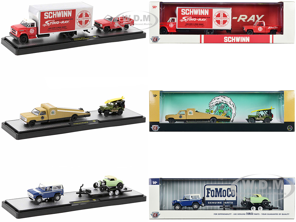 Image of Auto Haulers Set of 3 Trucks Release 68 Limited Edition to 9600 pieces Worldwide 1/64 Diecast Models by M2 Machines