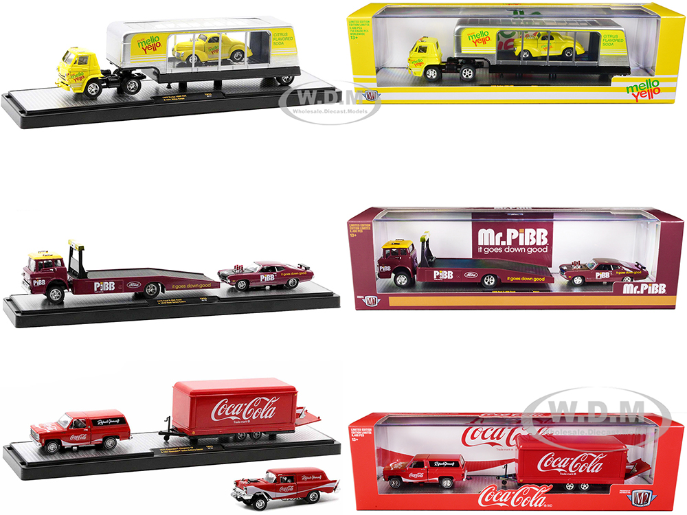 Image of Auto Haulers "Soda" Set of 3 pieces Release 23 Limited Edition to 8400 pieces Worldwide 1/64 Diecast Model Cars by M2 Machines