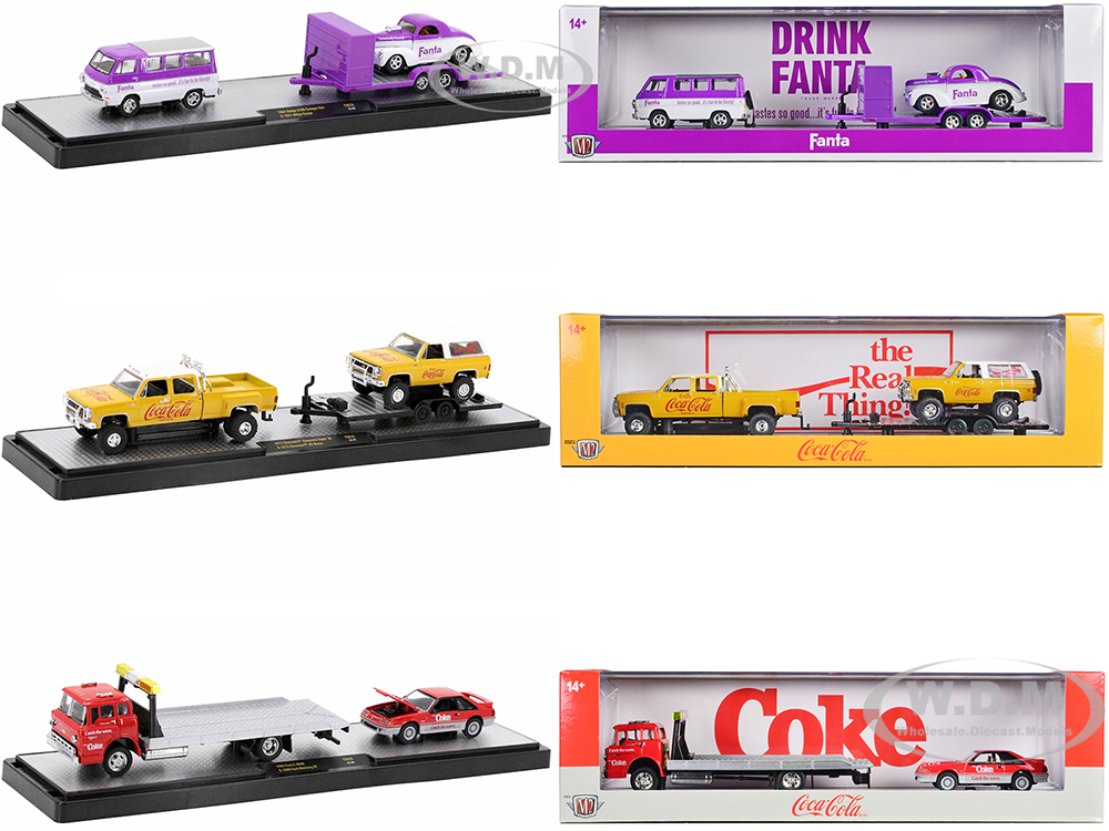 Image of Auto Haulers "Soda" Set of 3 pieces Release 28 Limited Edition to 9250 pieces Worldwide 1/64 Diecast Models by M2 Machines