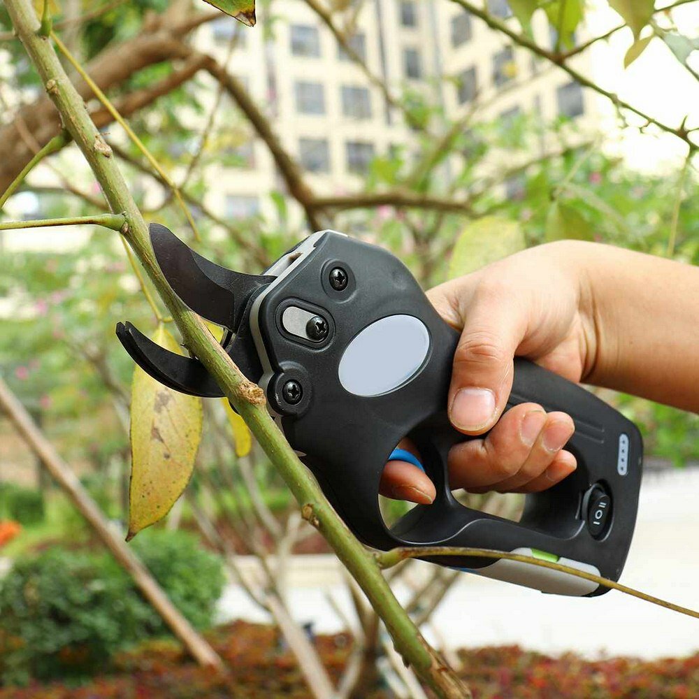 Image of Automatic Cordless Pruner Rechargeable Scissors Pruning Shears Electric Tree Garden Tool Branches Pruning Tools