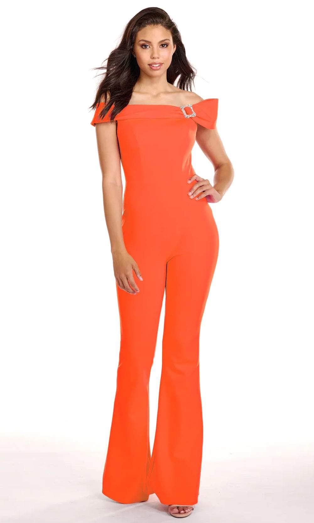 Image of Ava Presley 27702 - Straight Across Fitted Jumpsuit