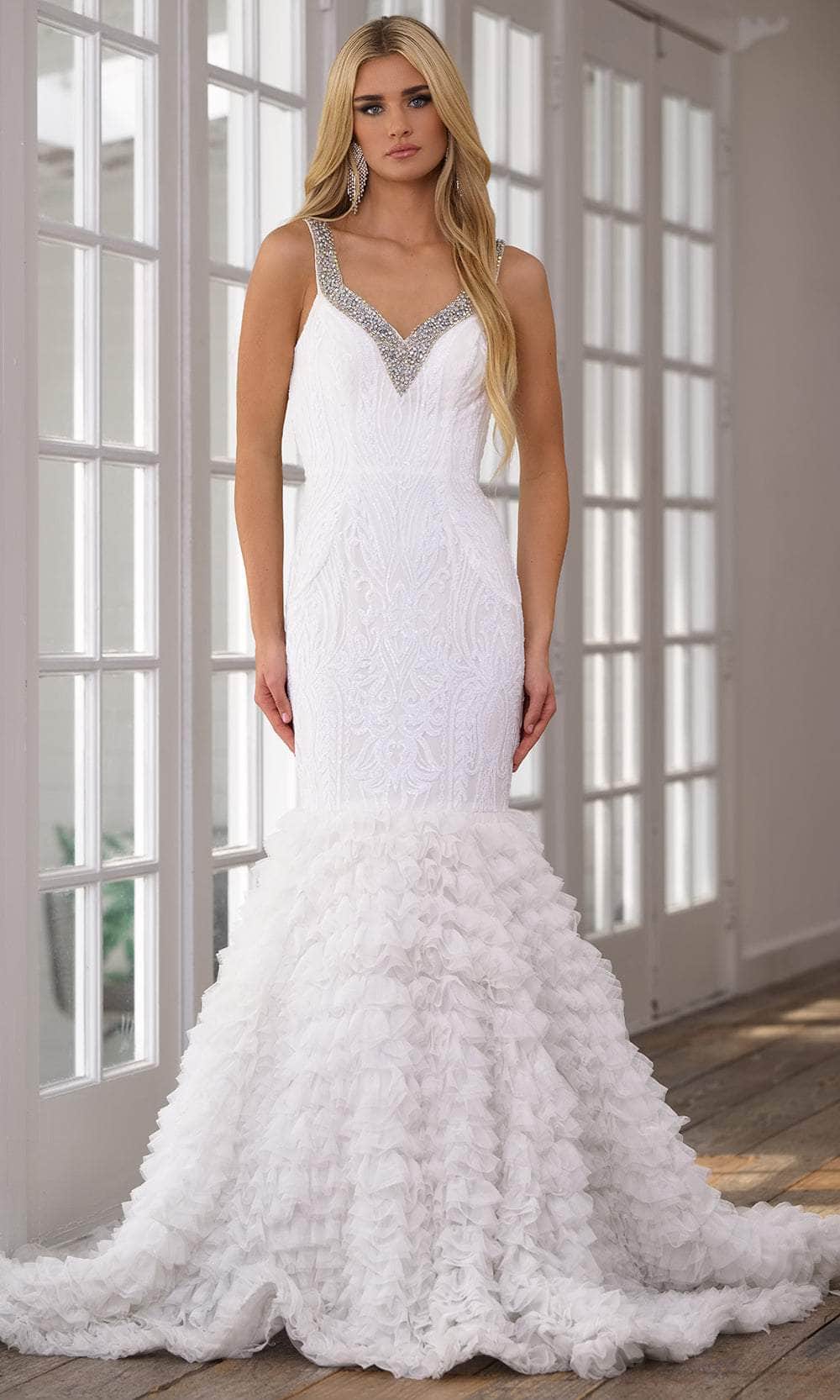 Image of Ava Presley 28596 - Rhinestone Embellished Sleeveless Prom Dress