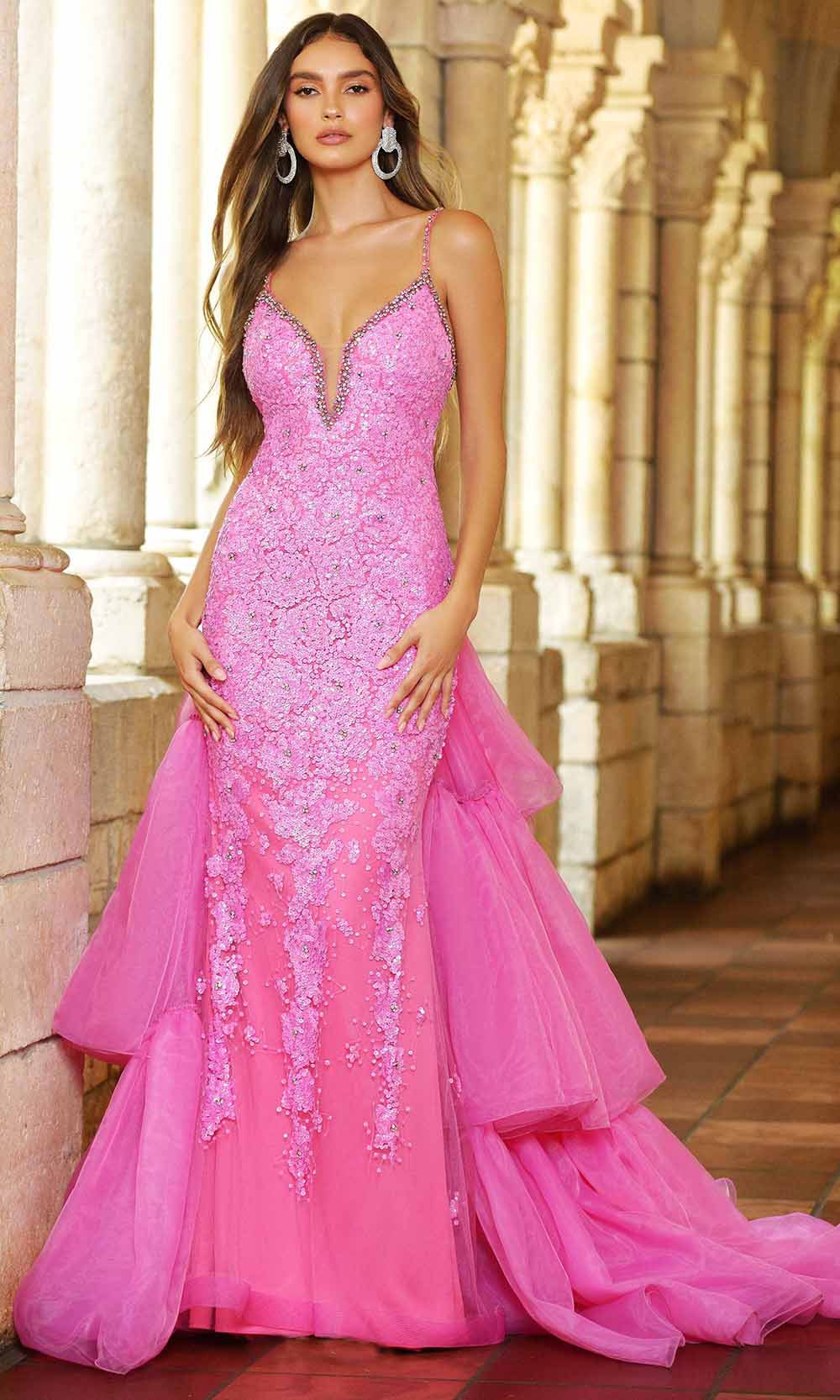 Image of Ava Presley 38813 - Embellished Back Panel Prom Dress
