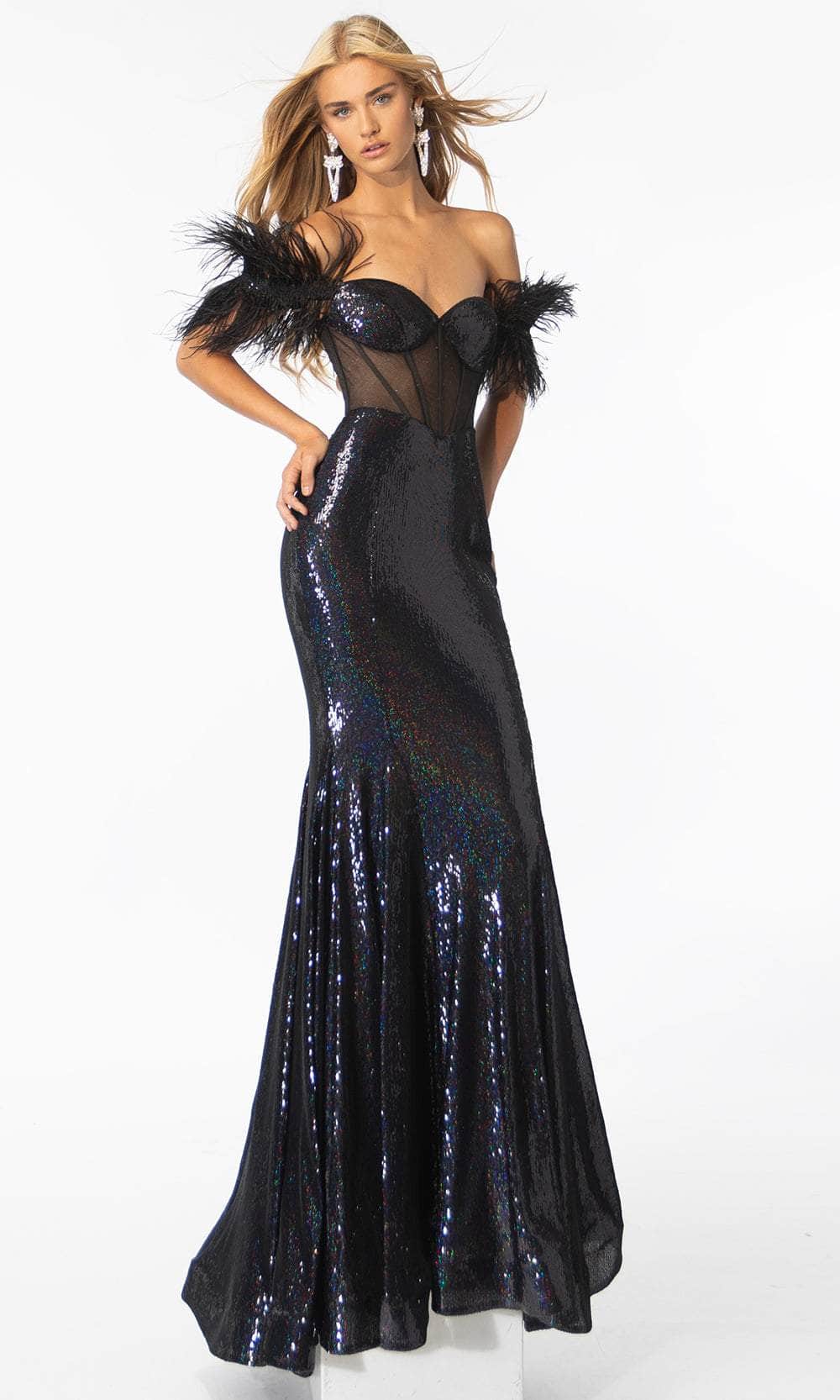 Image of Ava Presley 39205 - Illusion Midriff Prom Dress