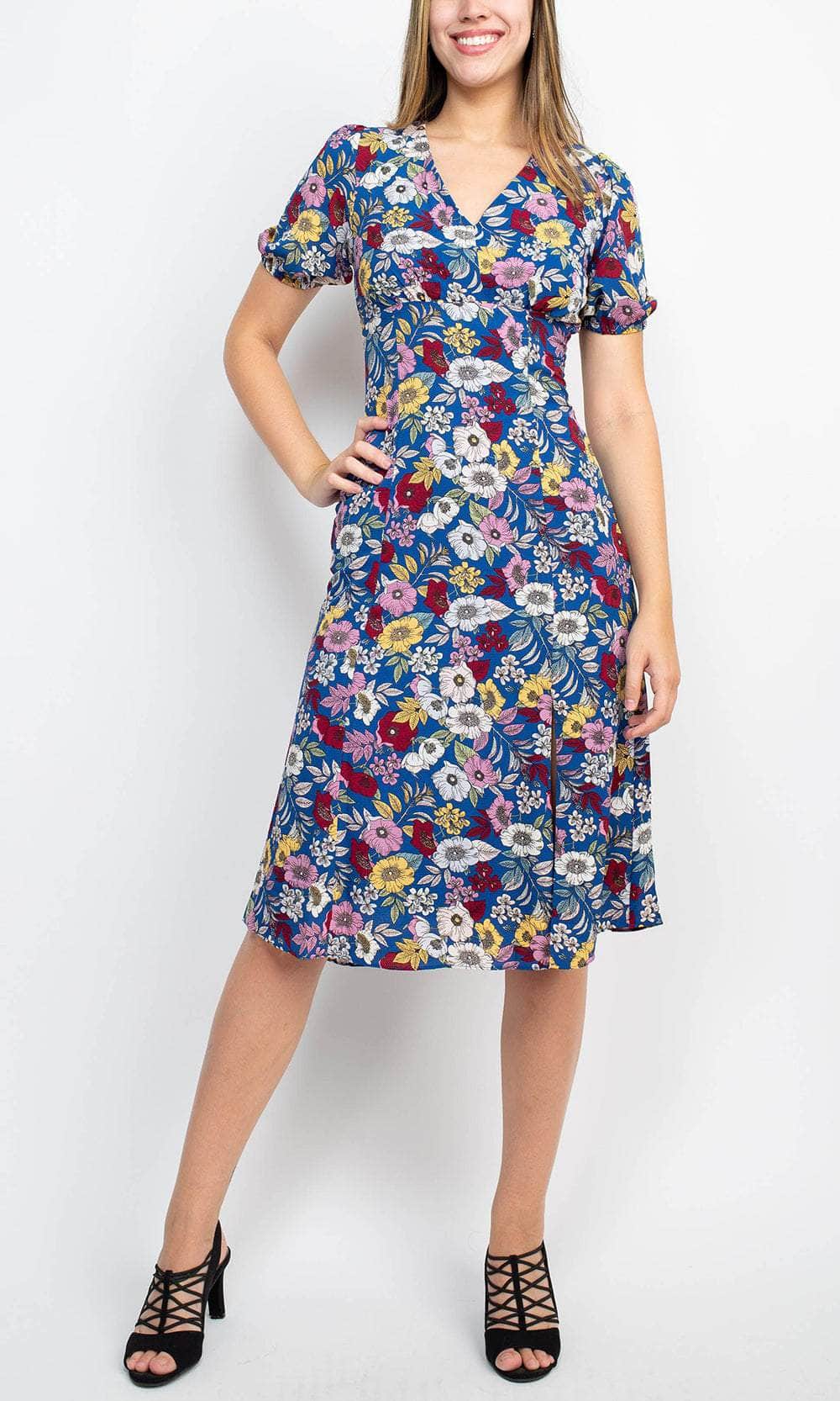 Image of BCBG Generation GU07D23 - Short Sleeve Floral Casual Dress