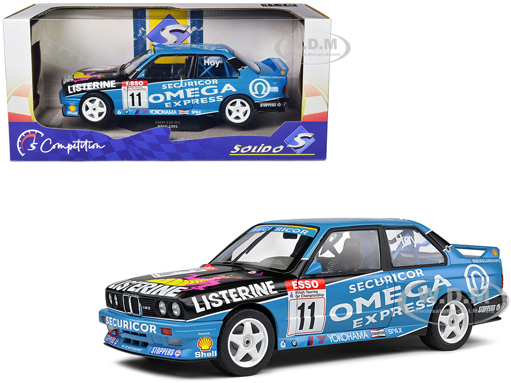 Image of BMW E30 M3 11 Will Hoy Winner "BTCC (British Touring Car Championship)" (1991) "Competition" Series 1/18 Diecast Model Car by Solido