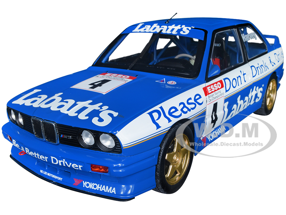 Image of BMW E30 M3 4 Tim Harvey "Labbatts" BTCC British Touring Car Championship (1991) "Competition" Series 1/18 Diecast Model Car by Solido