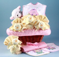 Image of Baby Girl Easter Gift Basket of Joy