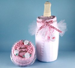 Image of Baby Girl Food for Thought Milk & Cake Gift Set