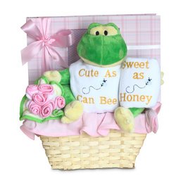 Image of Baby Girl Forever Baby Book "Cute as Can Bee" Gift Basket