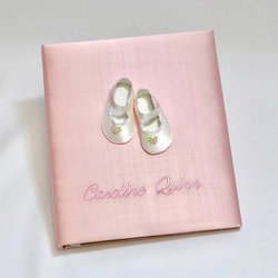 Image of Baby Shoes Personalized Baby Photo Album - Large - Ring Bound