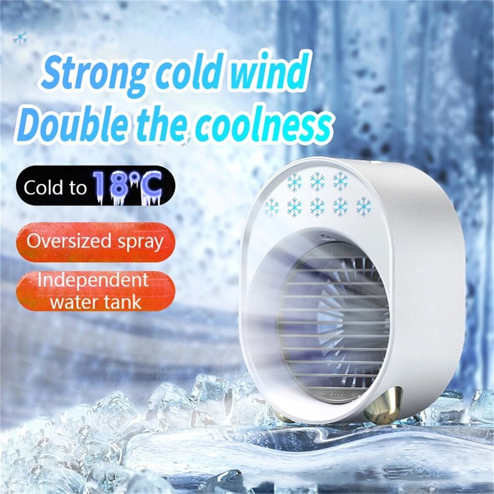 Image of Bakeey 300ml Portable Air Conditioner Mini USB Fan Air Cooler Humidifier Desktop Cooling Conditioning Purifier For Home