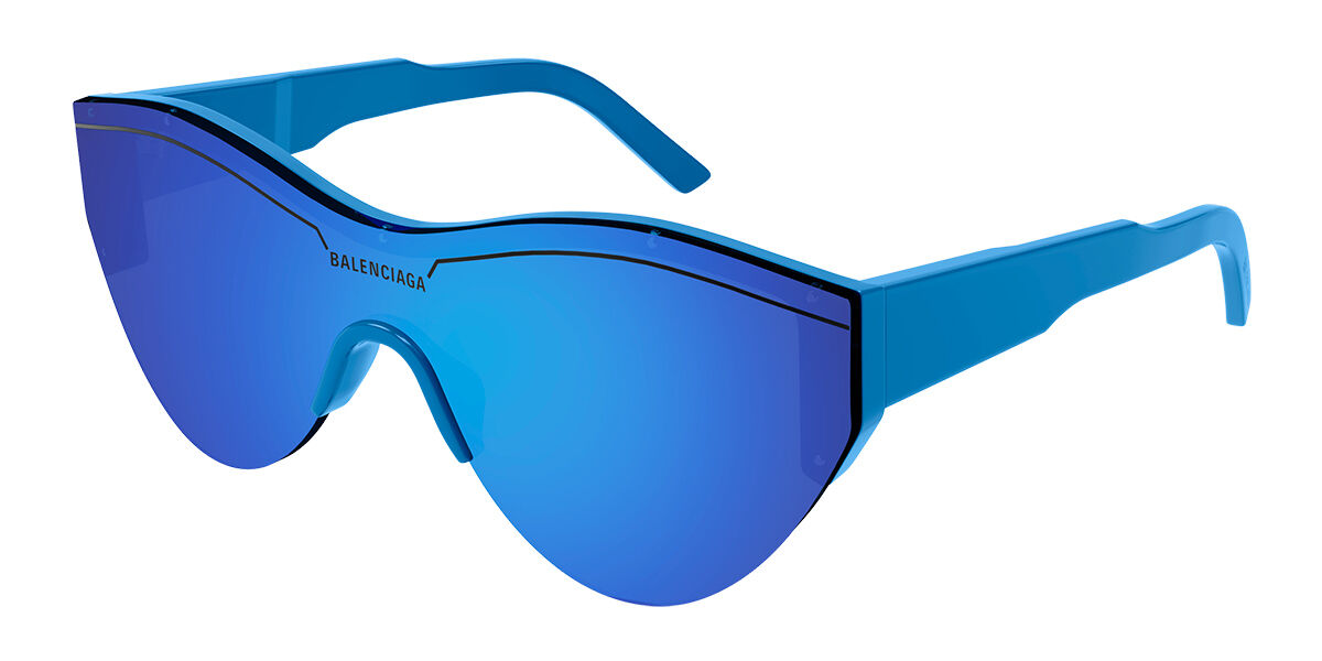 Image of Balenciaga BB0004S 013 99 Lunettes De Soleil Homme Bleues FR