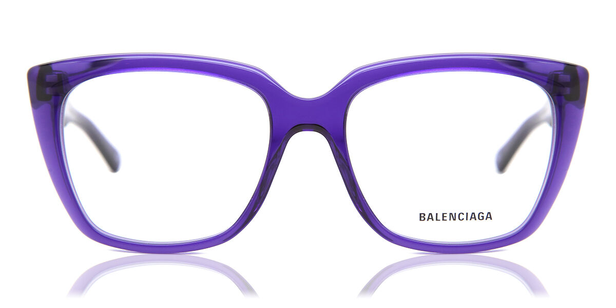 Image of Balenciaga BB0062O 003 53 Lunettes De Vue Femme Purple (Seulement Monture) FR