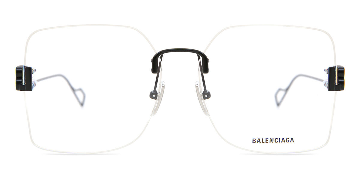 Image of Balenciaga BB0113O Formato Asiático 001 Óculos de Grau Pretos Feminino BRLPT