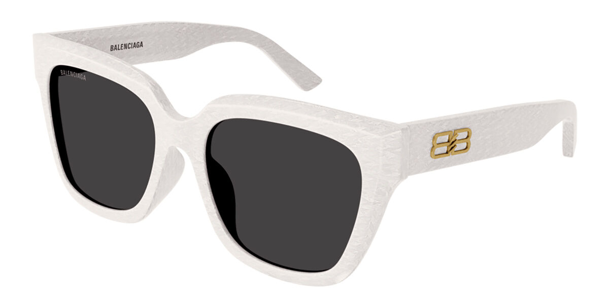Image of Balenciaga BB0237SA Asian Fit 004 Óculos de Sol Brancos Feminino PRT