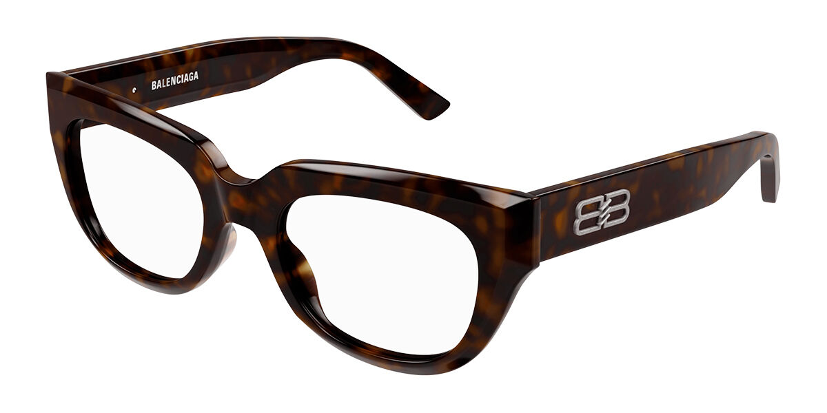 Image of Balenciaga BB0239O Asian Fit 002 Óculos de Grau Tortoiseshell Feminino PRT