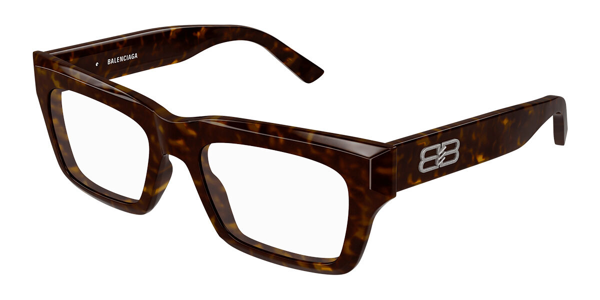 Image of Balenciaga BB0240O Ajuste Asiático 002 Gafas Recetadas para Hombre Careyshell ESP