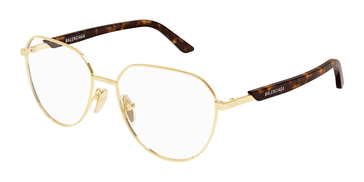 Image of Balenciaga BB0249O Asian Fit 002 Óculos de Grau Dourados Masculino PRT
