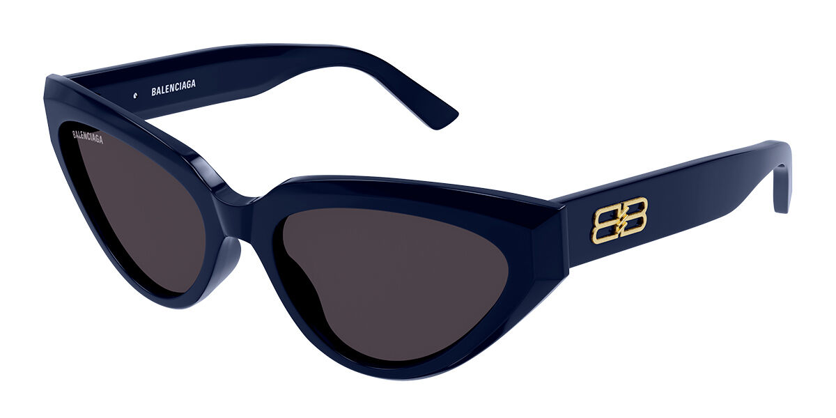 Image of Balenciaga BB0270S 004 56 Lunettes De Soleil Femme Bleues FR