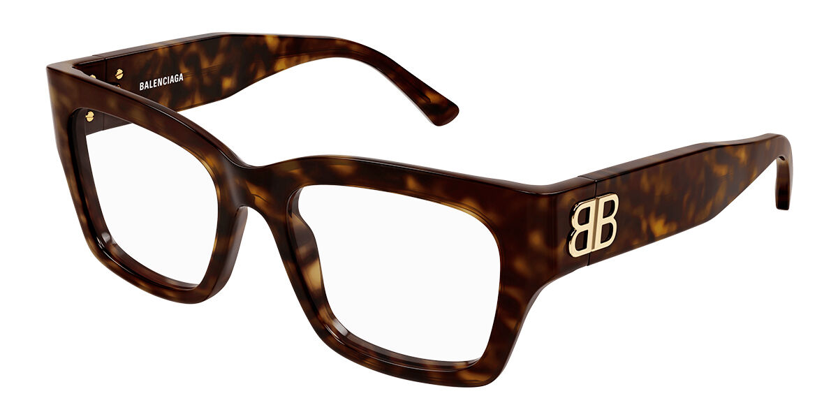 Image of Balenciaga BB0325O Asian Fit 002 52 Tortoiseshell Damskie Okulary Korekcyjne PL