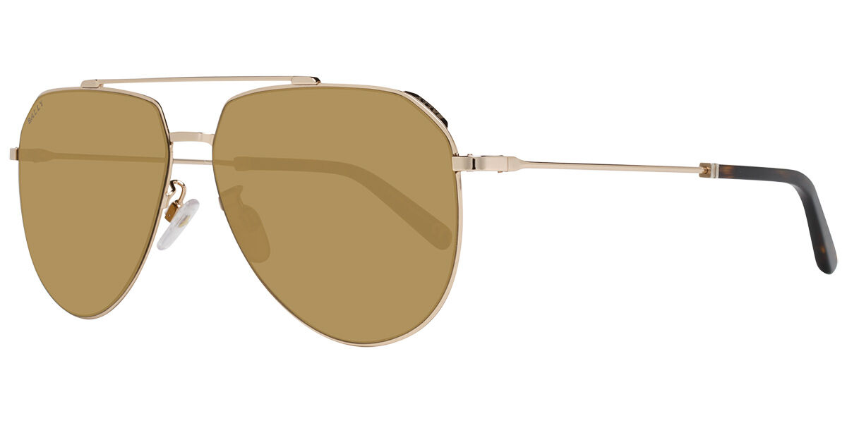 Image of Bally BY0007H 28E 62 Lunettes De Soleil Homme Dorées FR