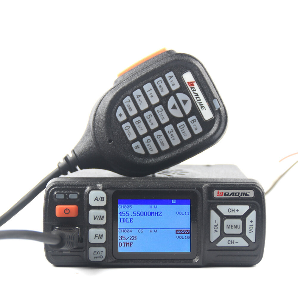 Image of Baojie BJ-318 Dual Band Car Mobile Radio VHF 136-174Mhz UHF 400-490MHz 256CH 25W Two Way Radio FM Transceiver Walkie Tal
