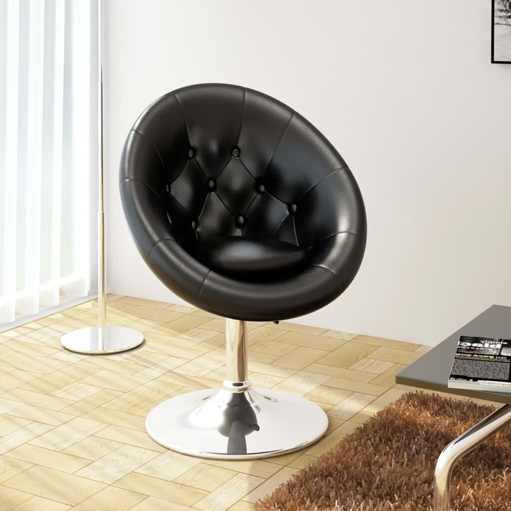 Image of Bar Stool Black Faux Leather