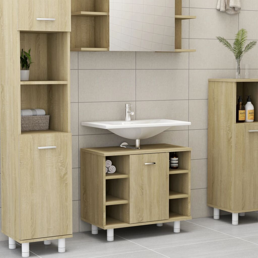 Image of Bathroom Cabinet Sonoma Oak 236"x126"x211" Chipboard