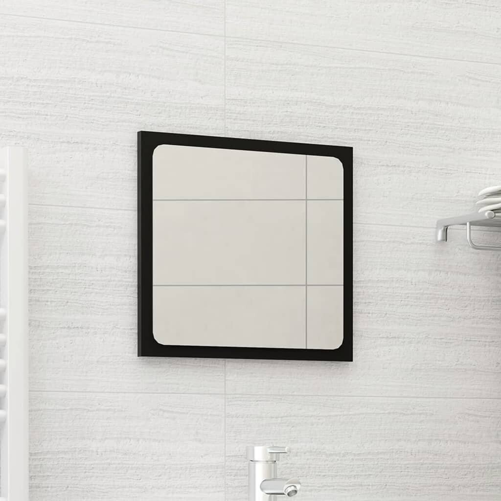 Image of Bathroom Mirror Black 157"x06"x146" Chipboard