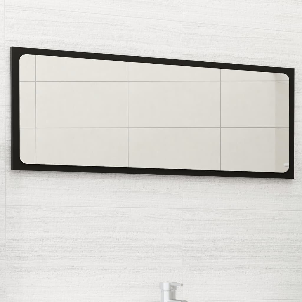 Image of Bathroom Mirror Black 354"x06"x146" Chipboard