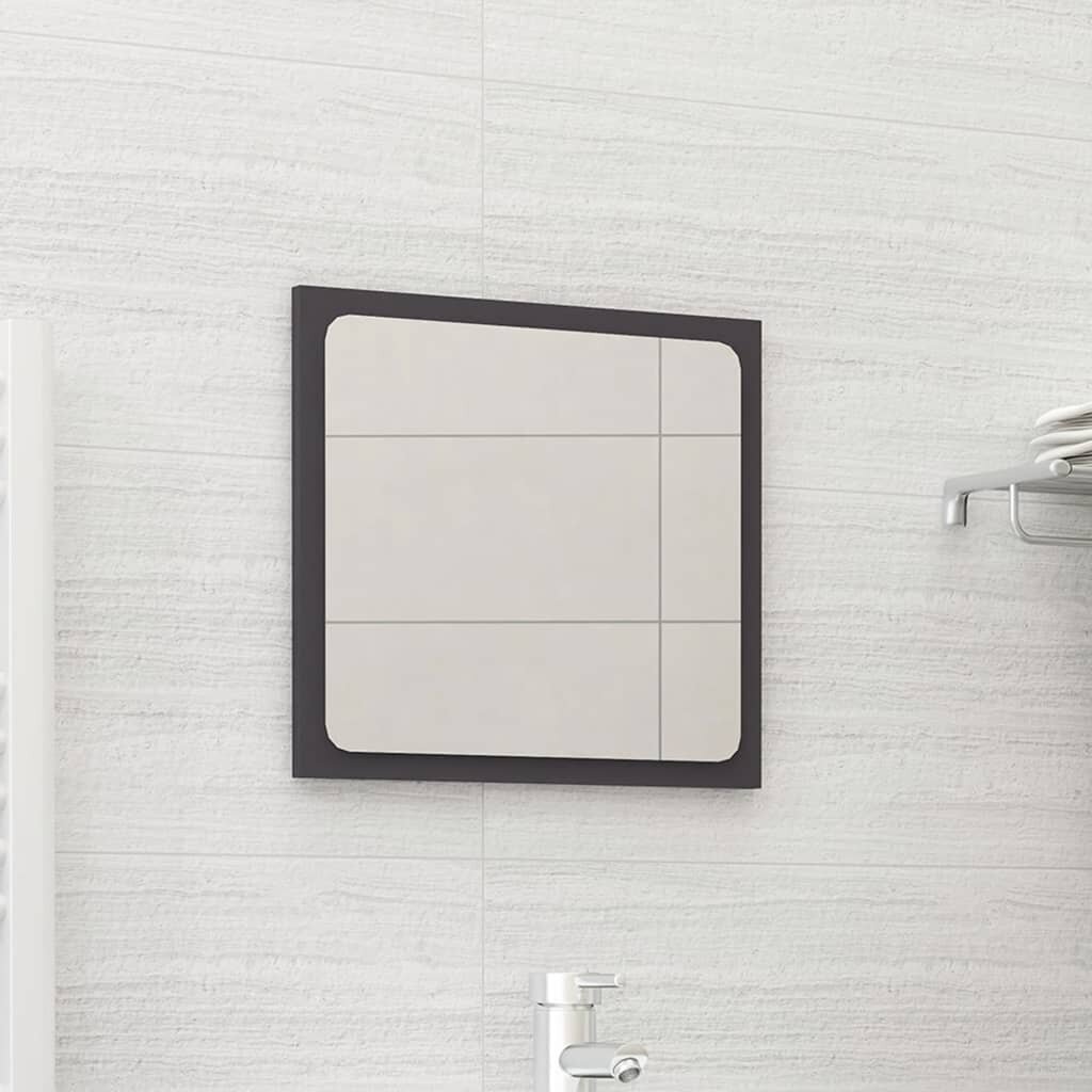 Image of Bathroom Mirror Gray 157"x06"x146" Chipboard