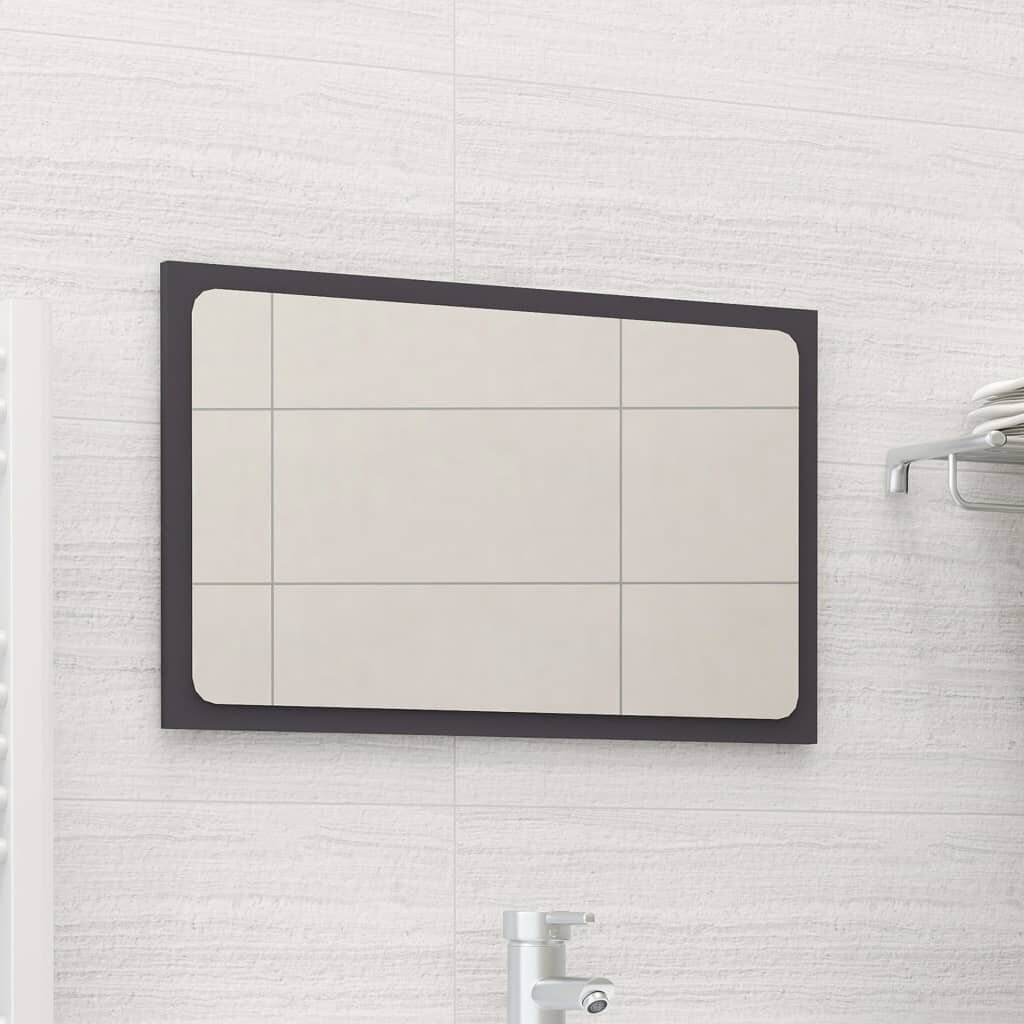 Image of Bathroom Mirror Gray 236"x06"x146" Chipboard