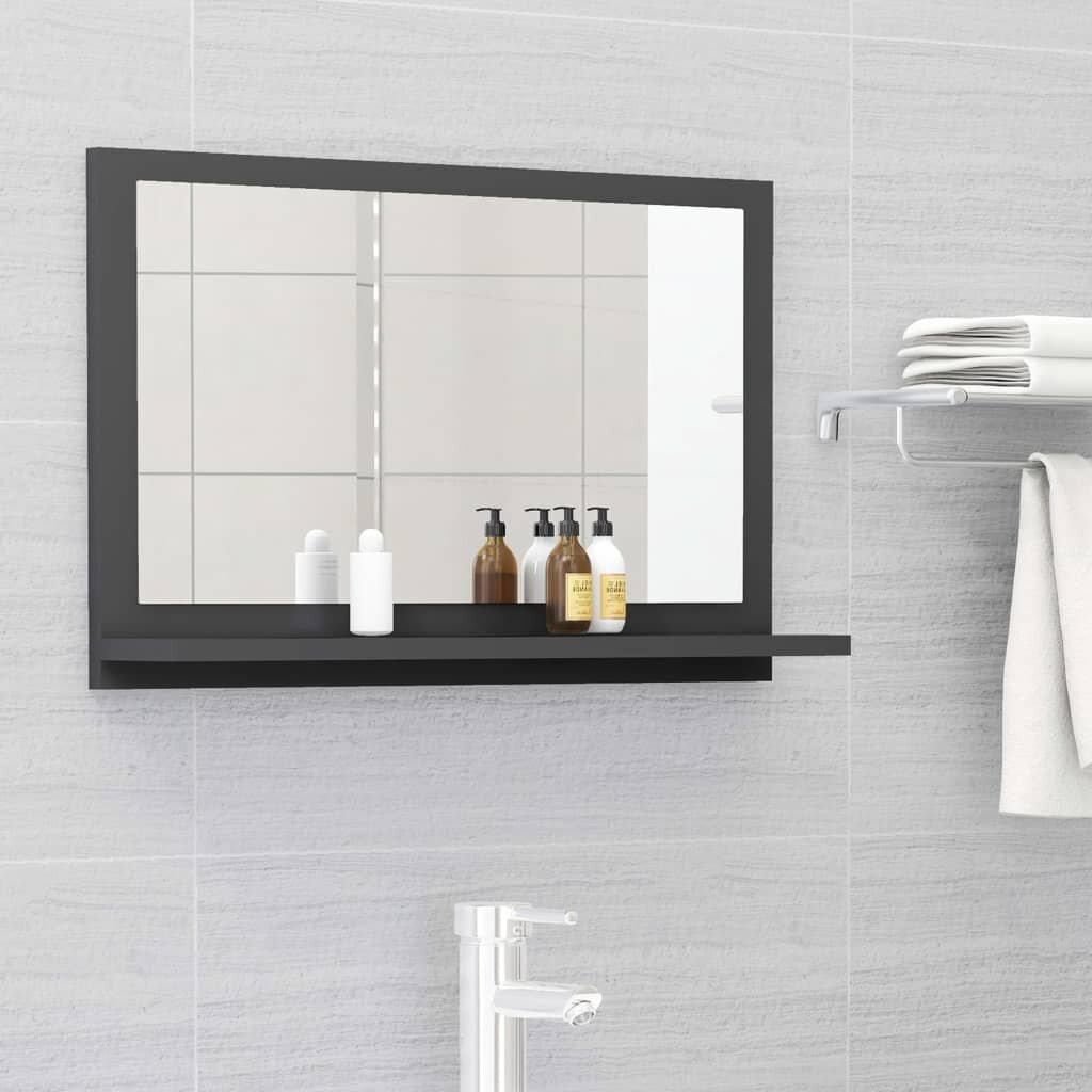 Image of Bathroom Mirror Gray 236"x41"x146" Chipboard