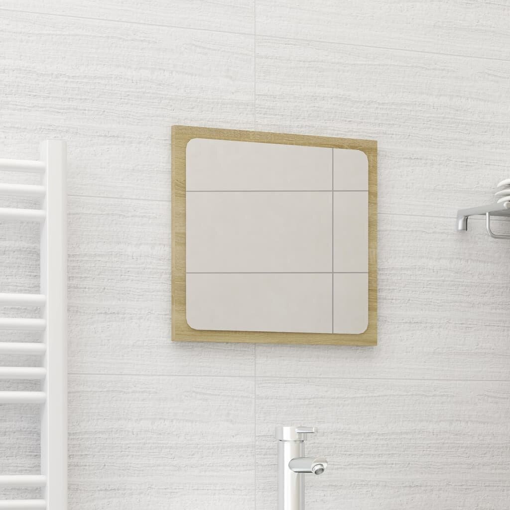 Image of Bathroom Mirror Sonoma Oak 157"x06"x146" Chipboard
