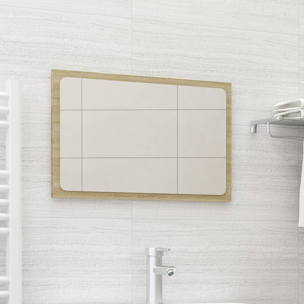 Image of Bathroom Mirror Sonoma Oak 236"x06"x146" Chipboard