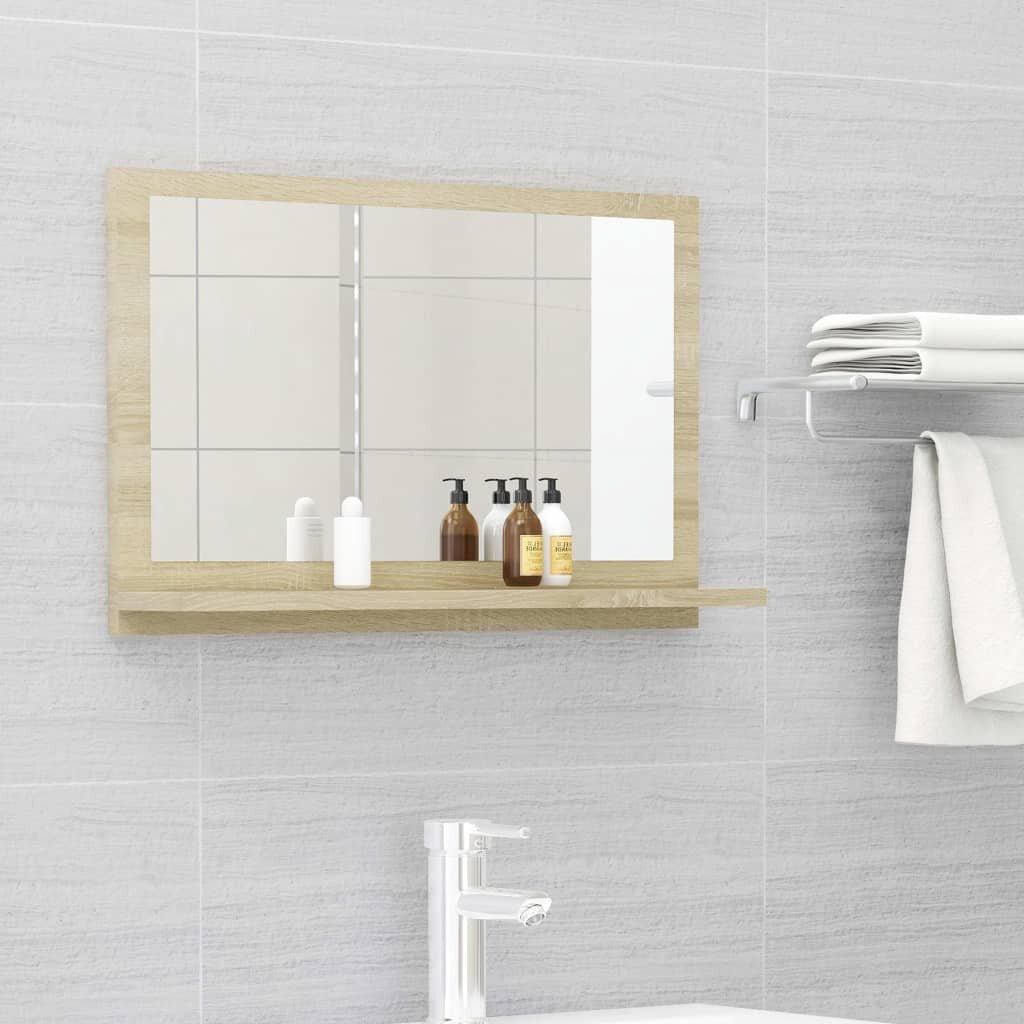 Image of Bathroom Mirror Sonoma Oak 236"x41"x146" Chipboard